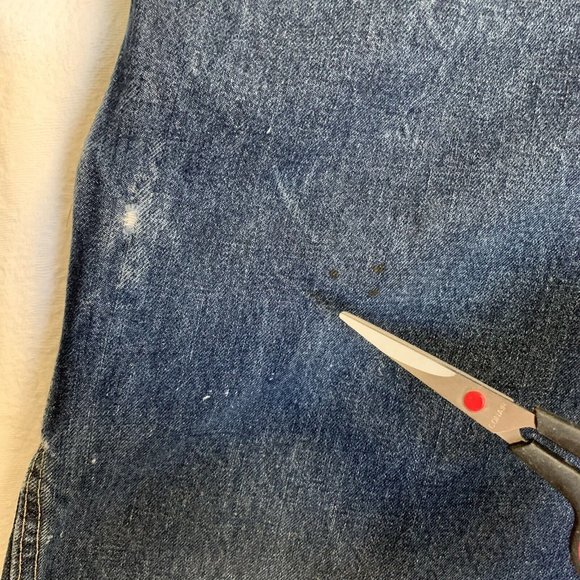 Dickies Carpenter Shorts Mens 42 Loose Fit Y2K Distressed Blue Denim - Picture 6 of 10